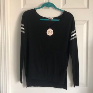 Black v-neck sweater